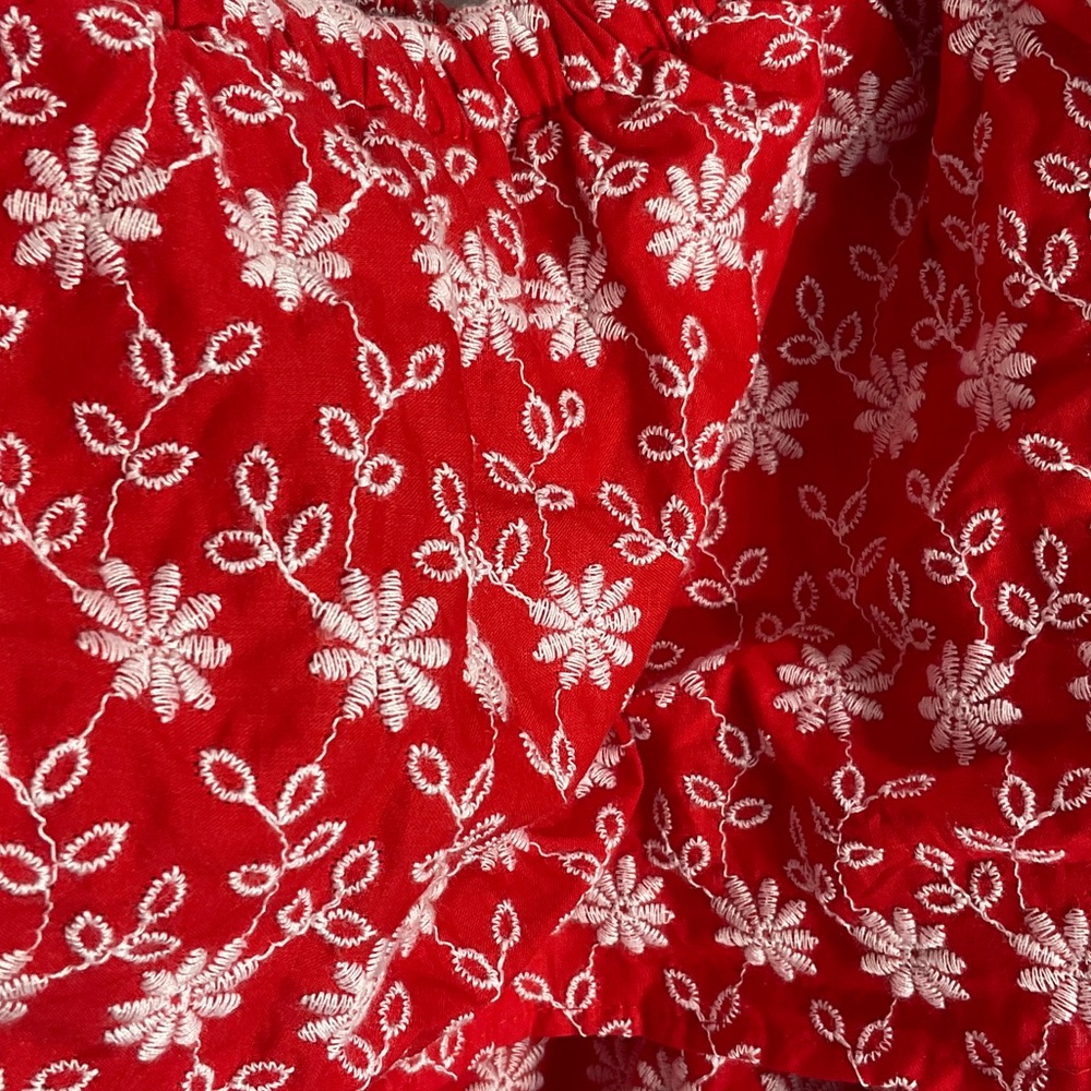 Red Floral Lane Bryant Romper - Picture 2 of 4